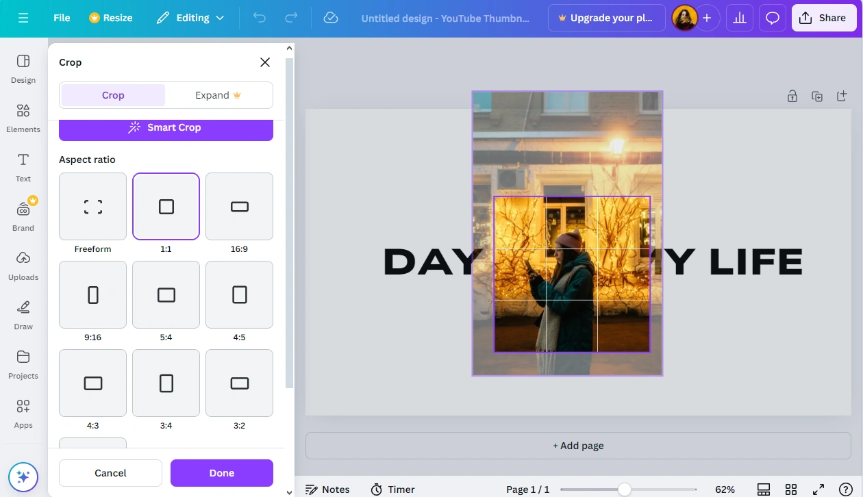 Como cortar imagem no Canva e usá-la em um design